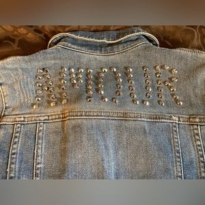 Zadig & Voltaire Women’s Small/ Kids Large studded jean jacket Amour
